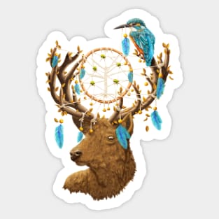 Dreamcatcher Deer Sticker